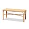 Baxton Studio Cacaban Modern Bohemian Natural Brown Rattan Accent Bench 211-12747-ZORO - alternate 6